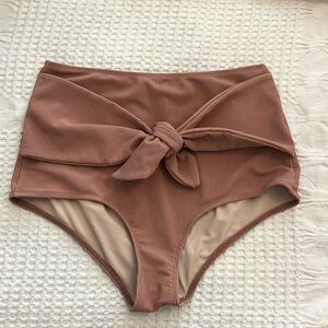 Kortni Jeane Tie-Up-Front Swim Bottoms
